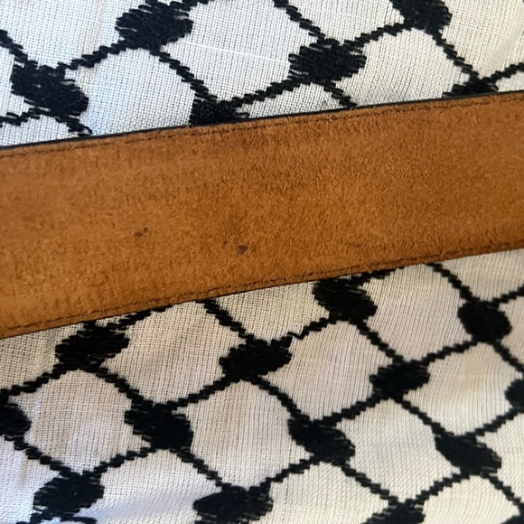 Cabela's Brown and Gold Leather Belt - Picture 4 of 9